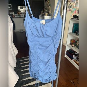 Ruched Blue Minidress Never Worn